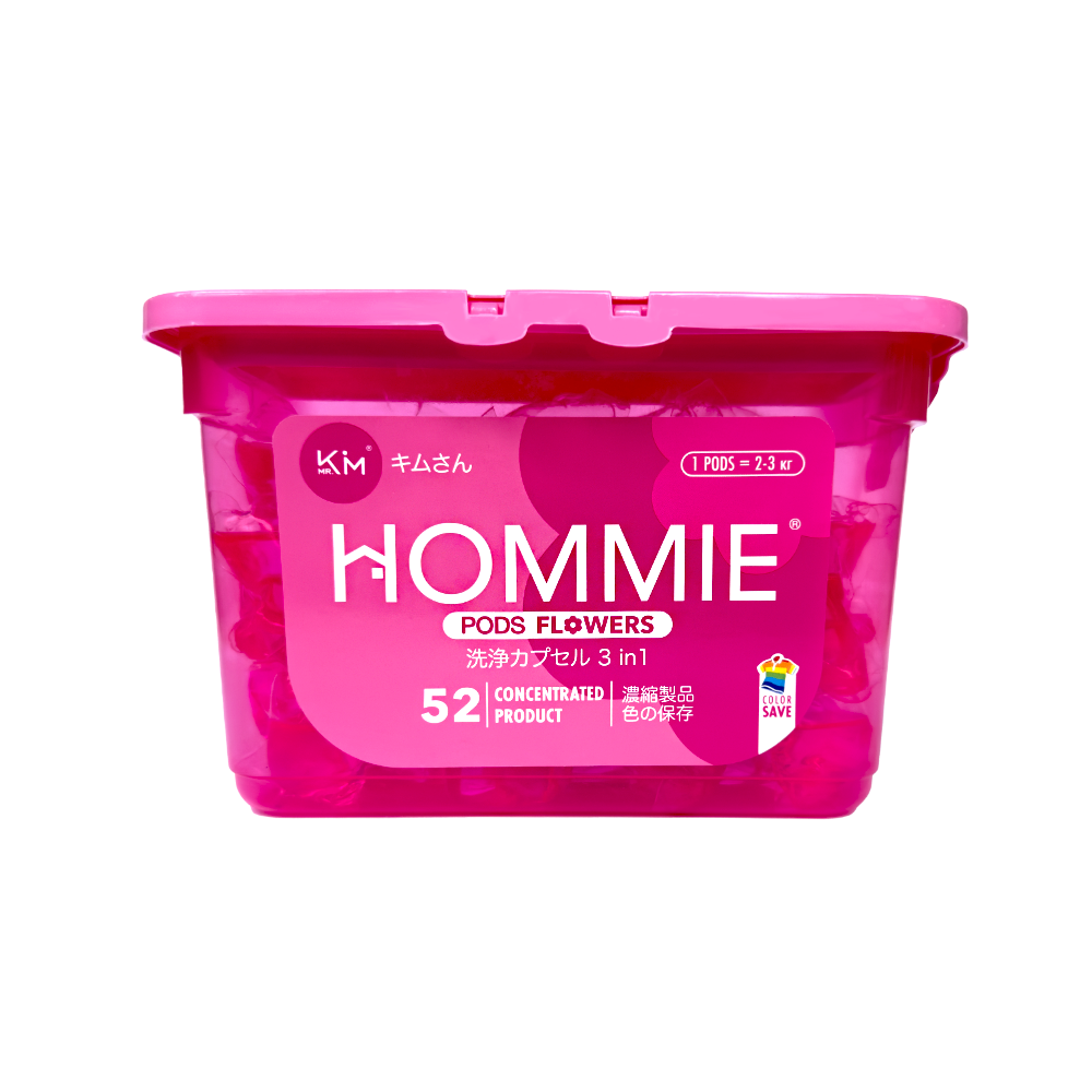[MR.KIM] Капсулы для стирки ЦВЕТЫ Hommie Pods Flowers, 52 шт*8 гр
