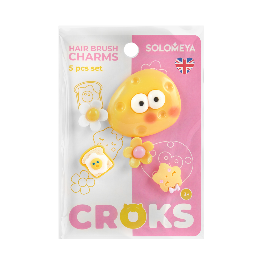 [SOLOMEYA] НАБОР украшений для расчески ЛЕТНЕЕ НАСТРОЕНИЕ Set Of Charms, 5 шт