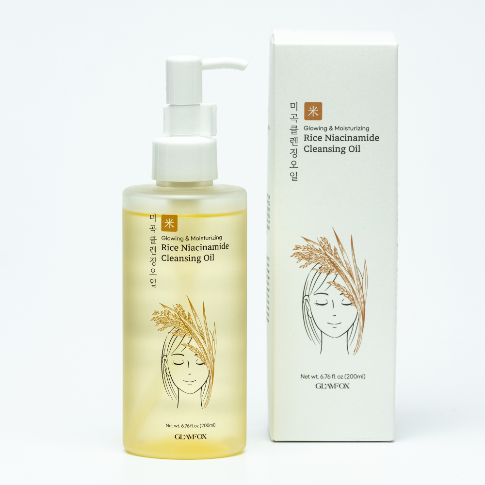 [GLAMFOX] Масло для лица очищающее РИС И НИАЦИНАМИД Rice Niacinamide Cleansing Oil, 200 мл