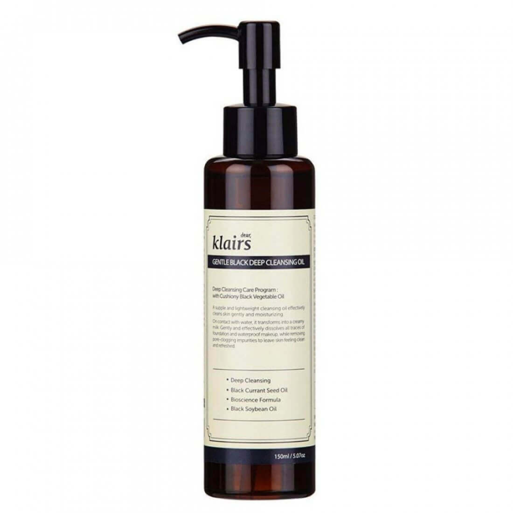 [DEAR. KLAIRS] Масло для лица гидрофильное Dear.Klairs Gentle Black Deep Cleansing Oil, 150 мл