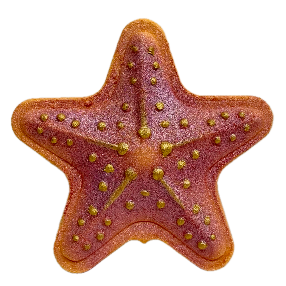 [NOKAMI] Бомбочка для ванн ручной работы МОРСКАЯ ЗВЕЗДА с ароматом СОЧНЫЙ ПЕРСИК, 170 гр